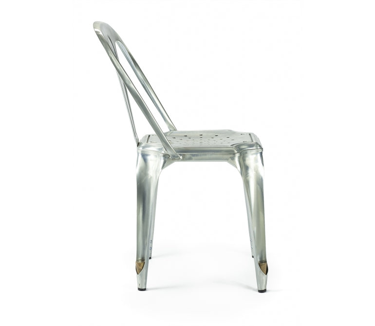 Sedia da pranzo Mara in acciaio zincato