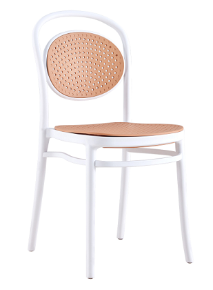 Chaise de salle à manger empilable en polypropylène Lara