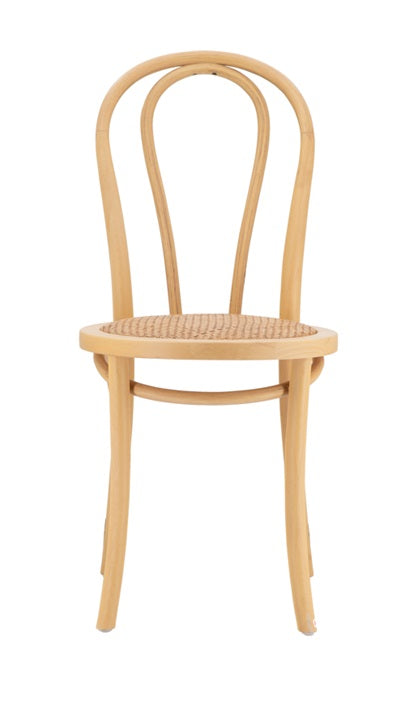 Silla de comedor madera natural y ratán Cross