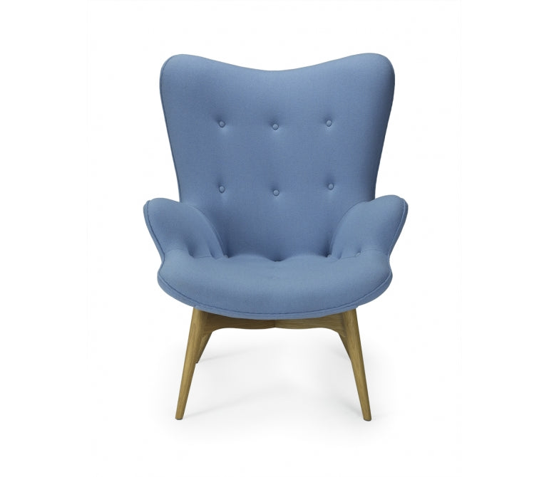 Cadeirão de design com otomano Feder