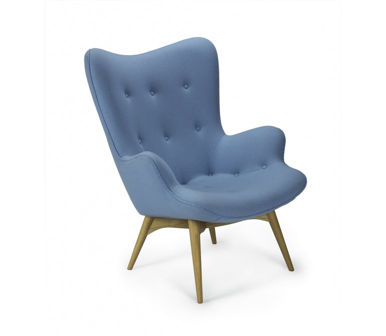 Cadeirão de design com otomano Feder