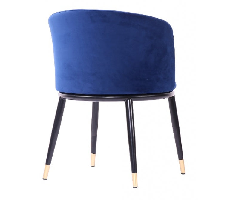 Fauteuil de salle à manger en velours bleu Orenda