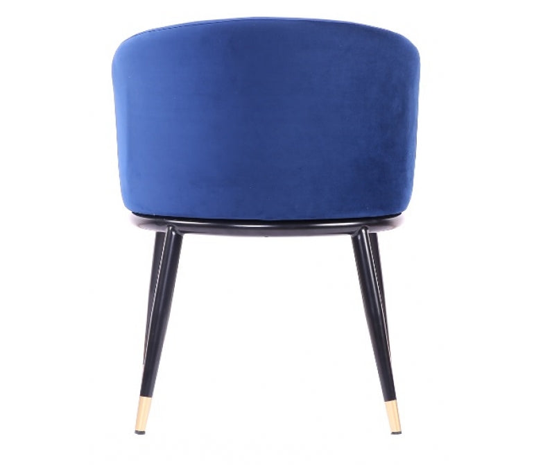 Fauteuil de salle à manger en velours bleu Orenda