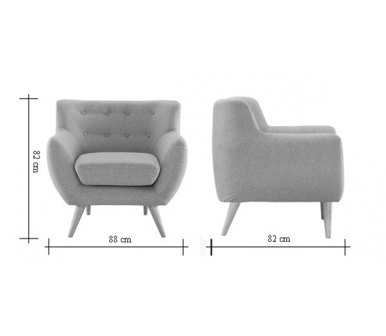 Sofá nórdico Kerr multicolor 1 plaza