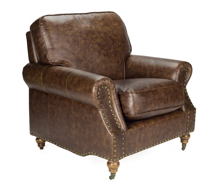 Sofa vintage semipiel envejecida Franklin