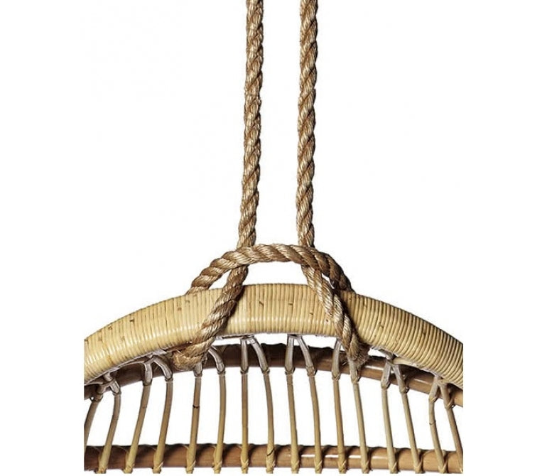 Poltrona sospesa in rattan naturale Cavern
