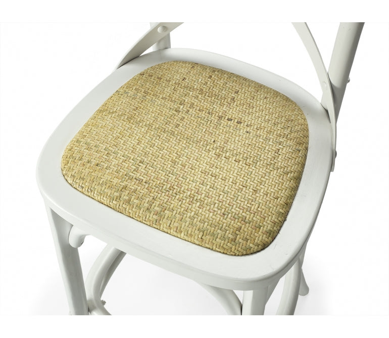 Vintage cross high bar stool white