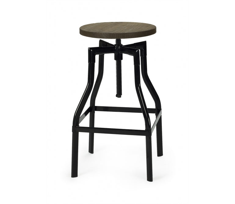 Vieux tabouret de bar en bois H62 Turner