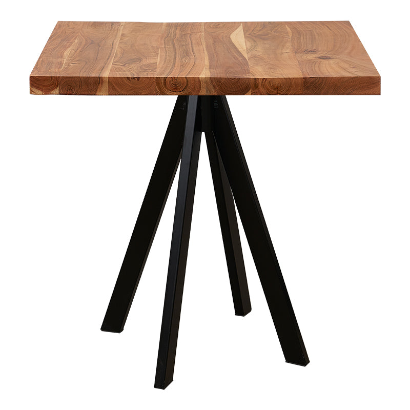 Mesa de bar acero y tapa cuadrada madera de 70-80 cm Porte