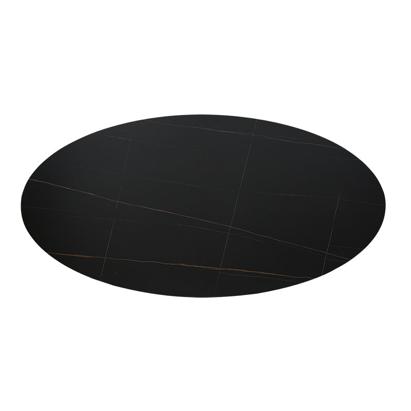 Mesa de comedor base gris grafito tapa oval 160 cms