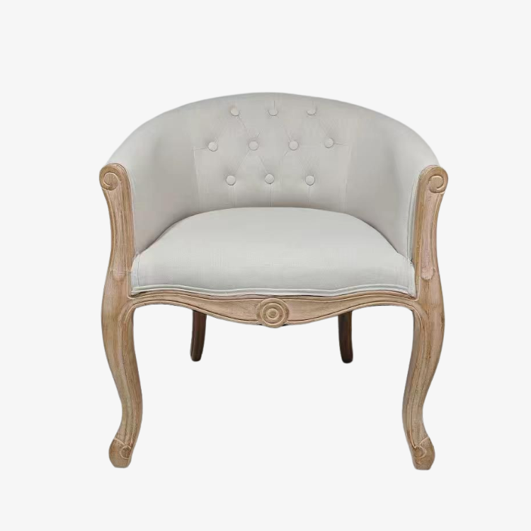 Butaca clásica estilo francés con capitoné Loira