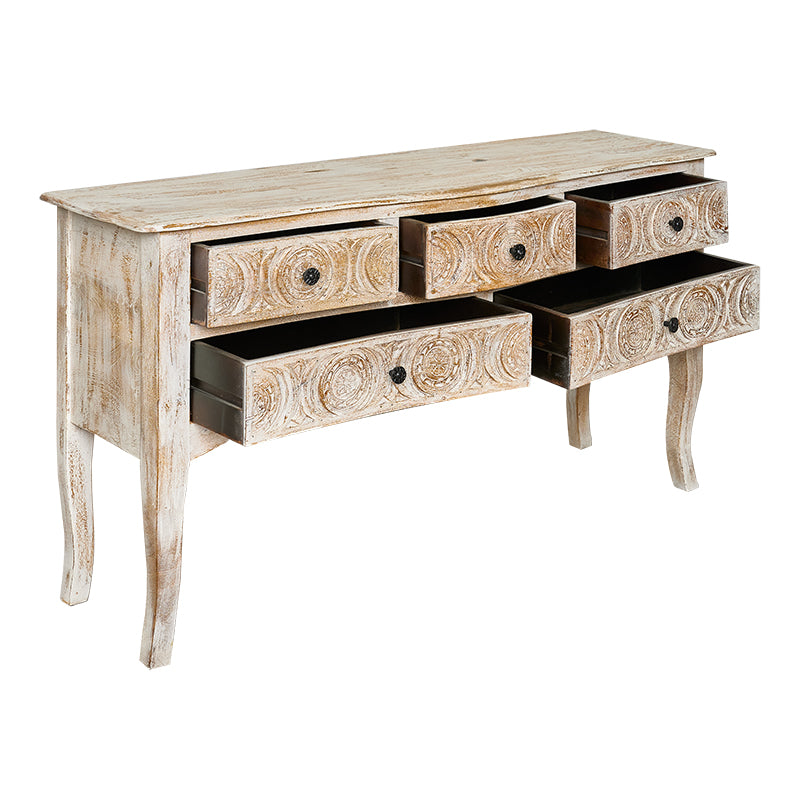 Console vintage in legno beige Bonie