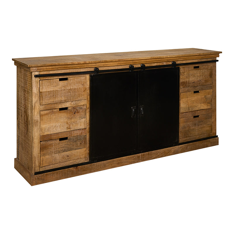 Aparador de madera de mango y acero Celio
