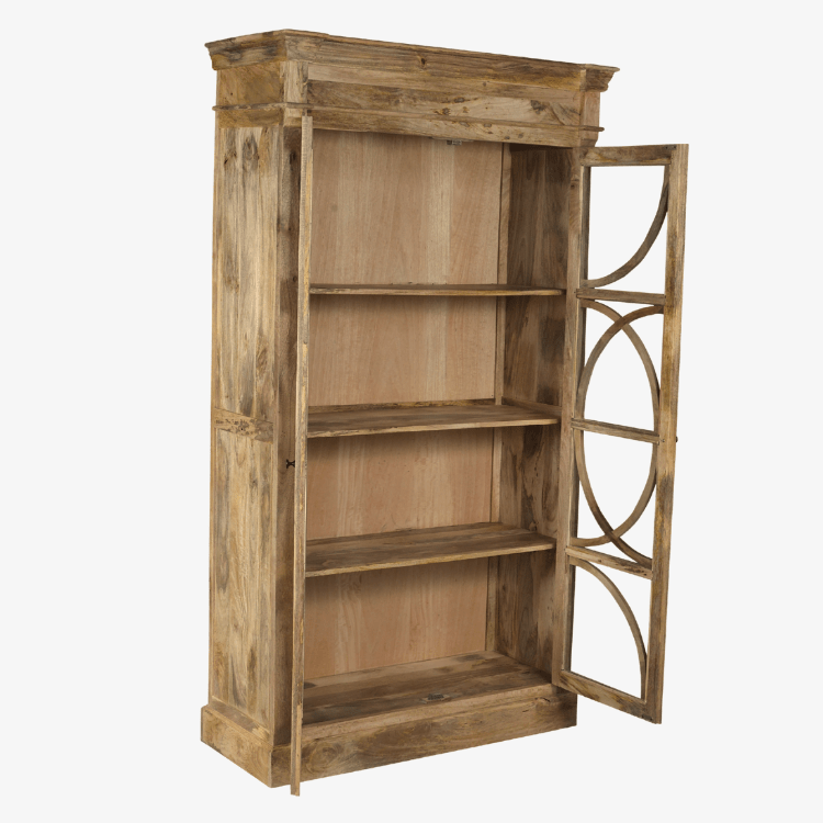 Alacena vitrina MUNA de Madera de Mango Natural 120 cm - Vintahome