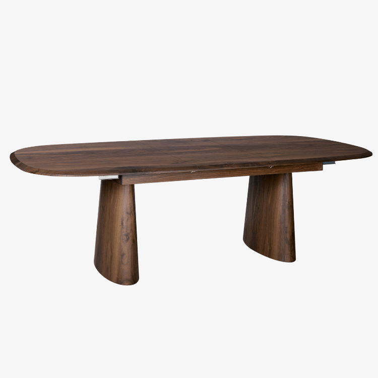 Mesa de Comedor Extensible Ovalada Nogal 180-230 x 90 cm - Vintahome