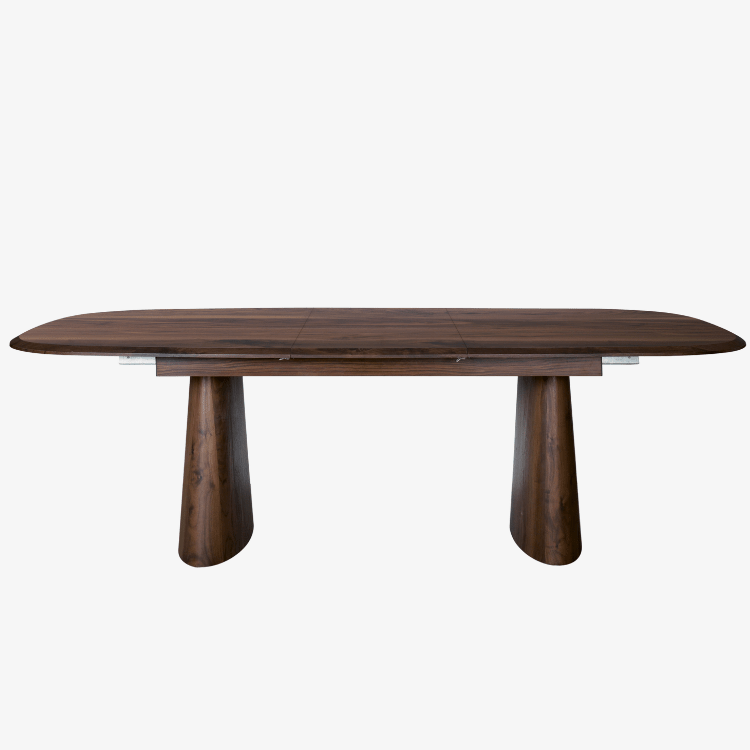 Mesa de Comedor Extensible Ovalada Nogal 180-230 x 90 cm - Vintahome
