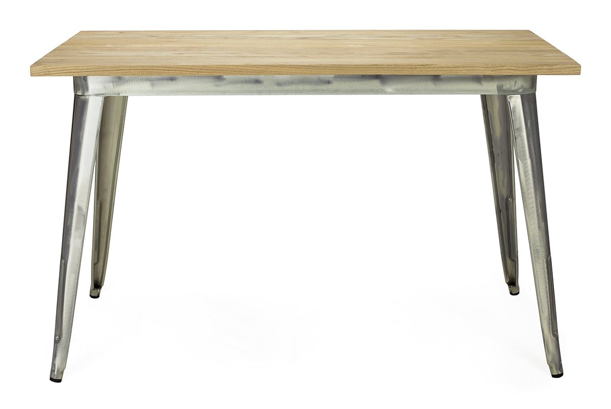 Mesa de comedor Tolix Madera clara 120 Galvanizada
