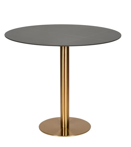 Mesa de comedor base dorada y tapa D80-90-100cm Julia