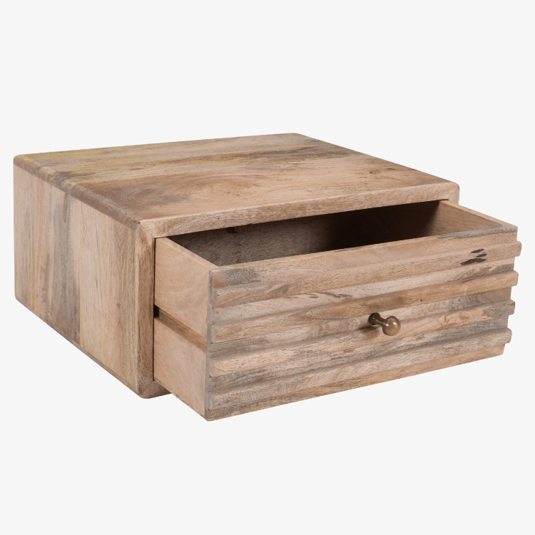 Mesilla de noche Arlet de madera de mango natural 45 cm - Vintahome