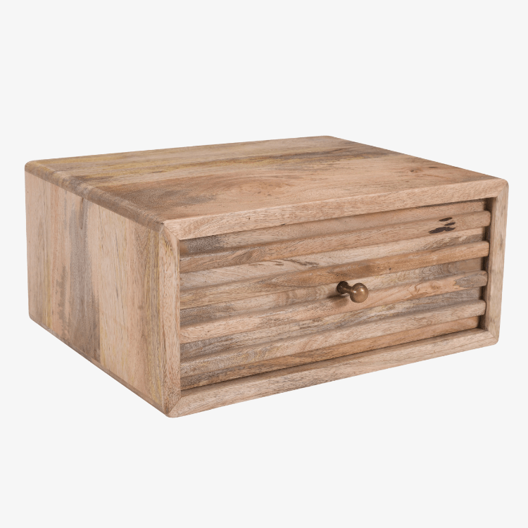 Mesilla de noche Arlet de madera de mango natural 45 cm - Vintahome