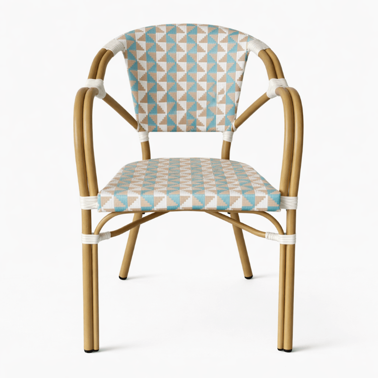 Silla Bistro Parisina Luxembourg con Brazos – Bamboo Look - Vintahome