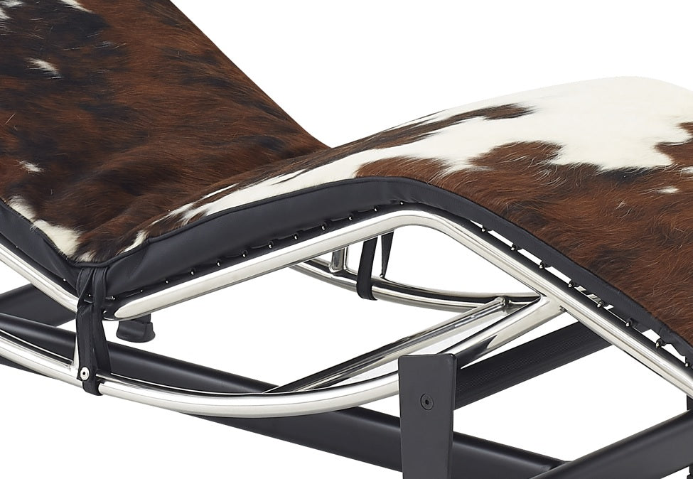 Fauteuil design chaise longue cuir de poney Corbus