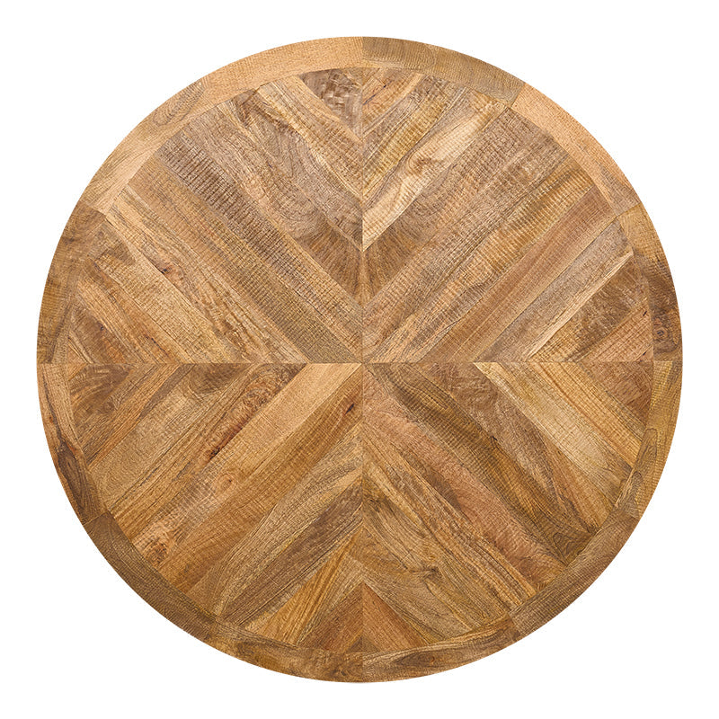 Mesa de comedor redonda de estilo  industrial madera de mango Phil 140