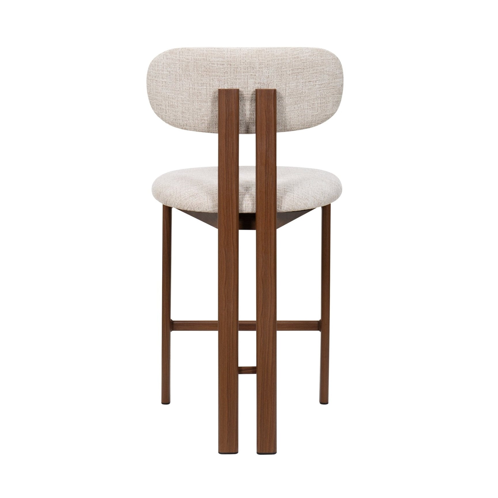 Taburete de bar acero nogal tapizado tejido Liberty 65 - Vintahome