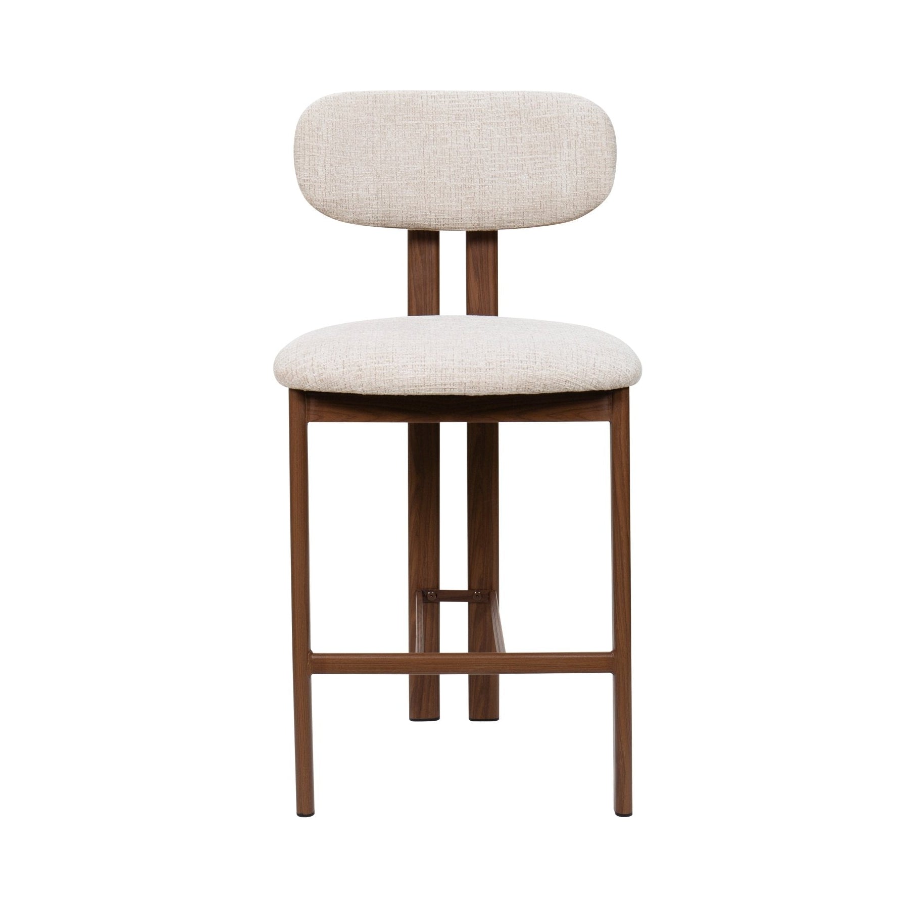 Taburete de bar acero nogal tapizado tejido Liberty 65 - Vintahome