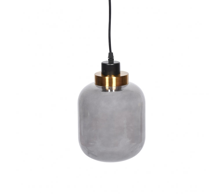 Poke I lâmpada de tecto com design de vidro fumado