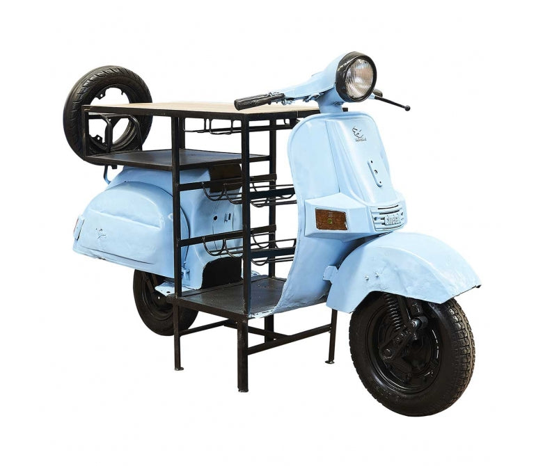 Portabottiglie scooter blu da banco