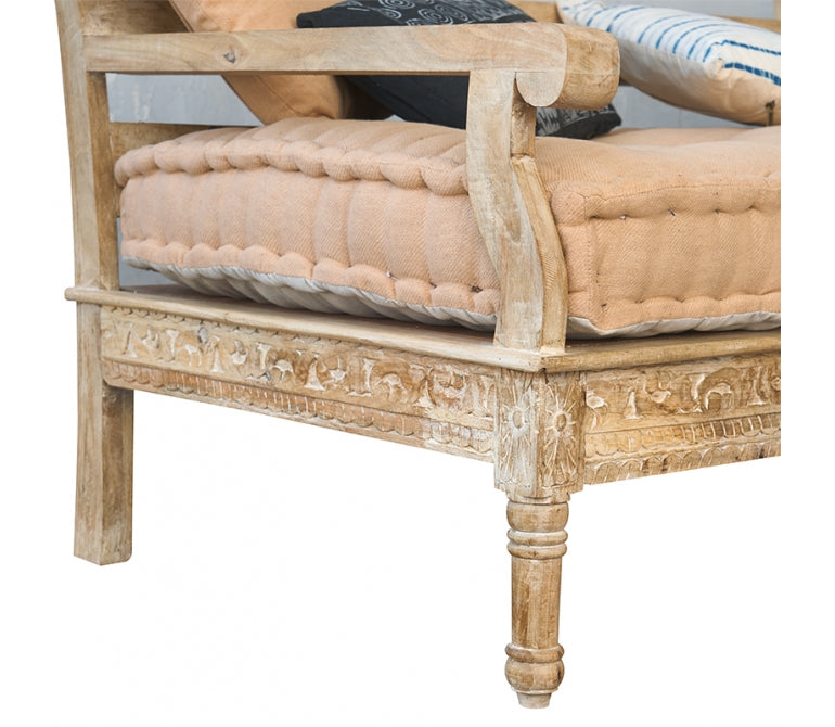 Sofa vintage de madera tallado Modric