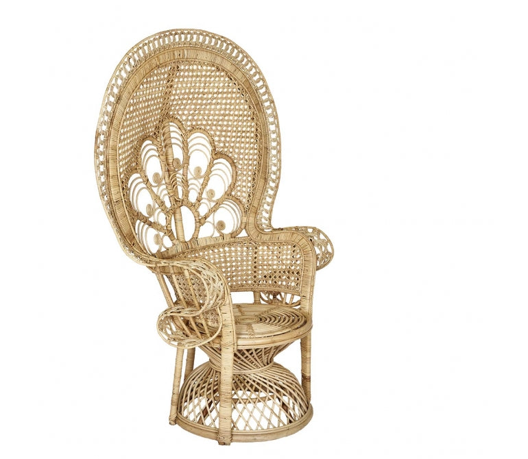 Natuurlijke pauw rotan fauteuil Magestic