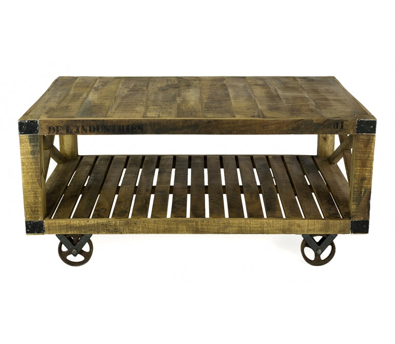 Mesa de café em madeira de Bangalore vintage