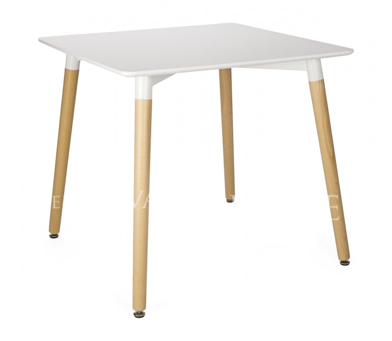 Witte vierkante tafel 80cm