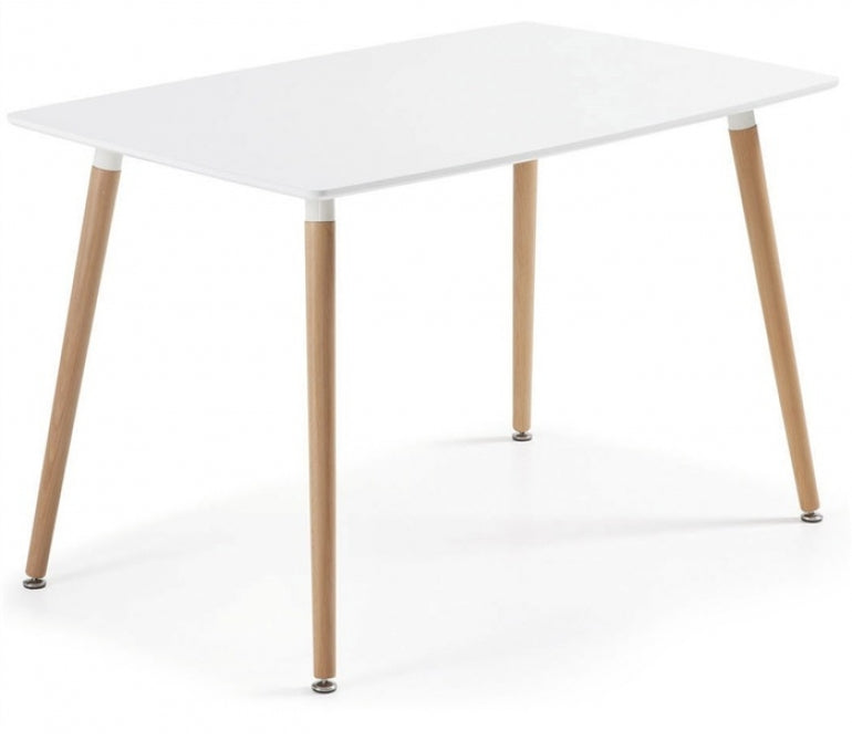 Table rectangulaire blanche 120