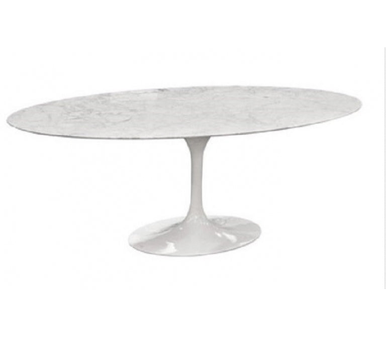 Mesa de comedor mármol de Carrara 160cms oval