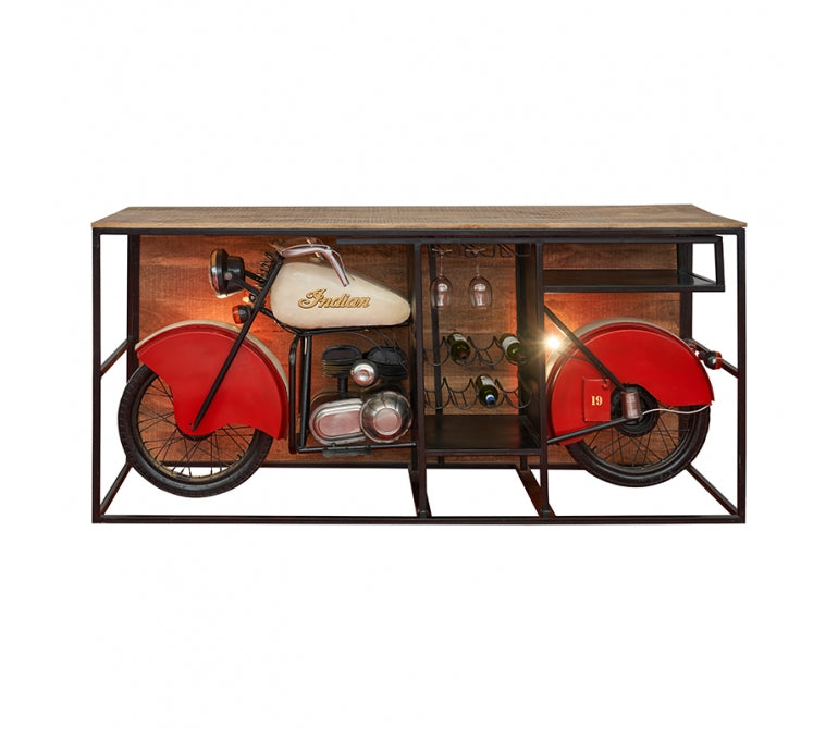 Tavolo moto vintage Race rosso