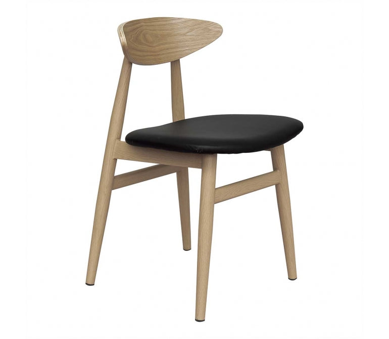 Cadeira de jantar dinamarquesa de madeira Elina