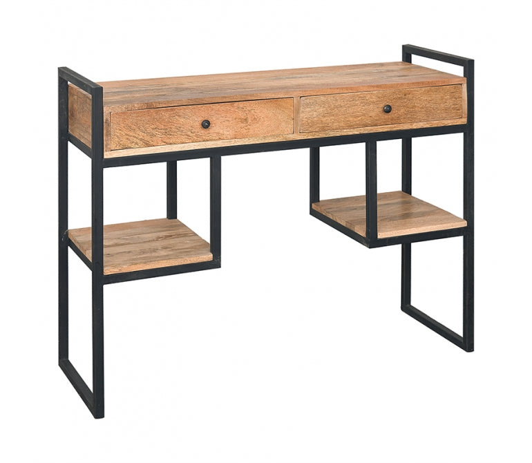 Table console Fiz vintage en bois de manguier