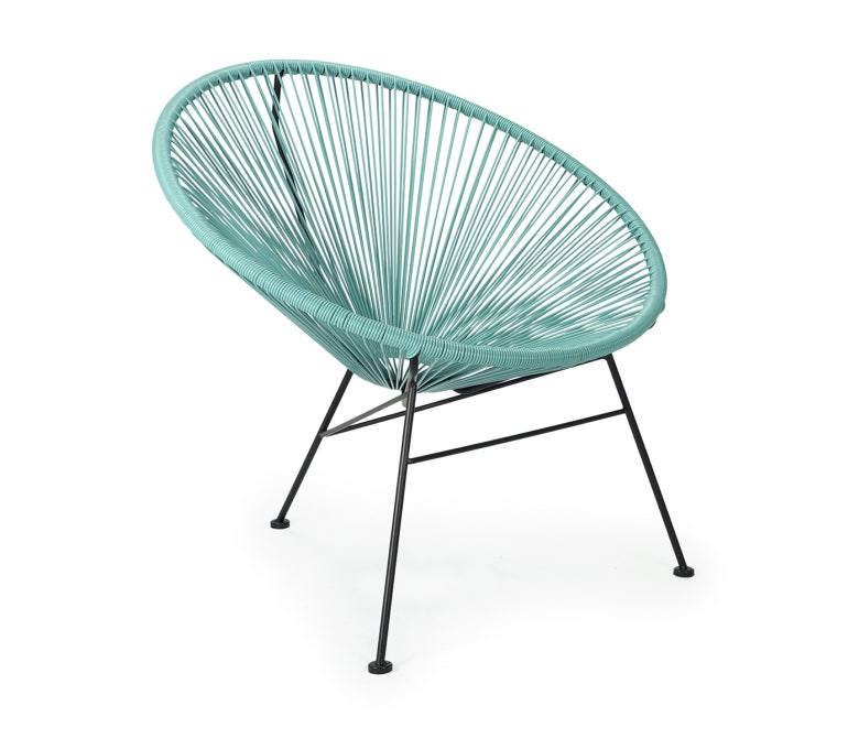 Acapulco Chaise ronde turquoise