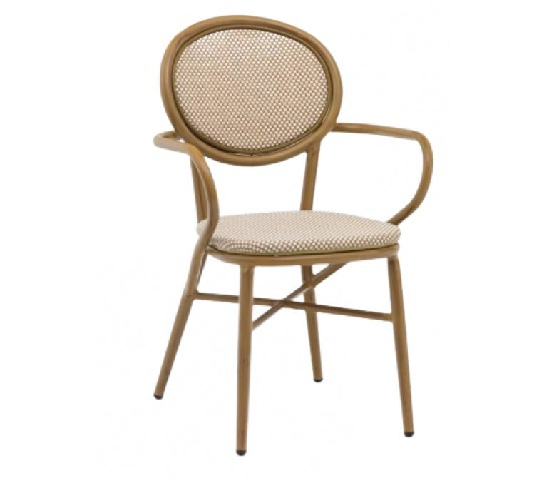 Parijse textiline stoel met armen Shanna