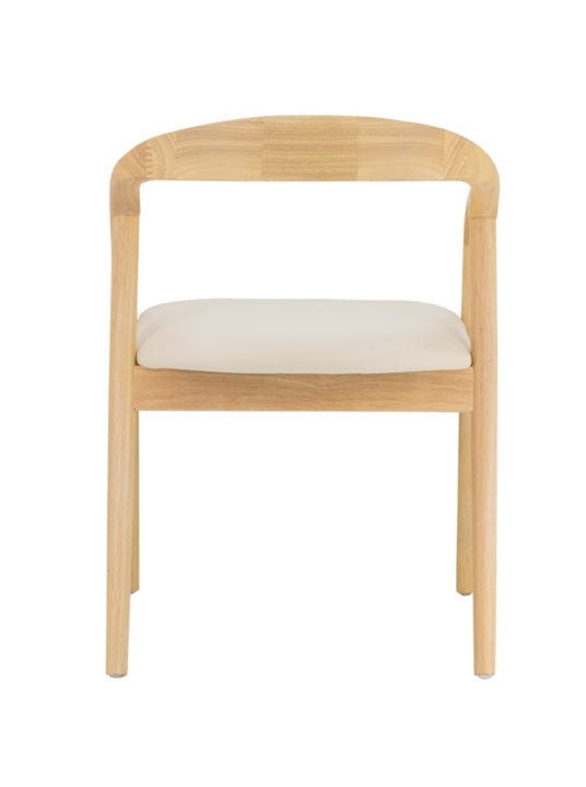 Cadeira de jantar de madeira com apoios de braços Mova natural