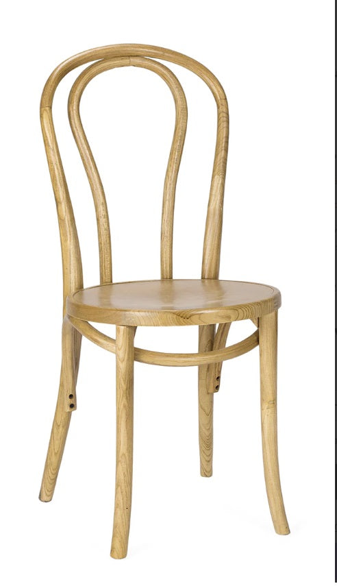 Nuova sedia in legno naturale Curve